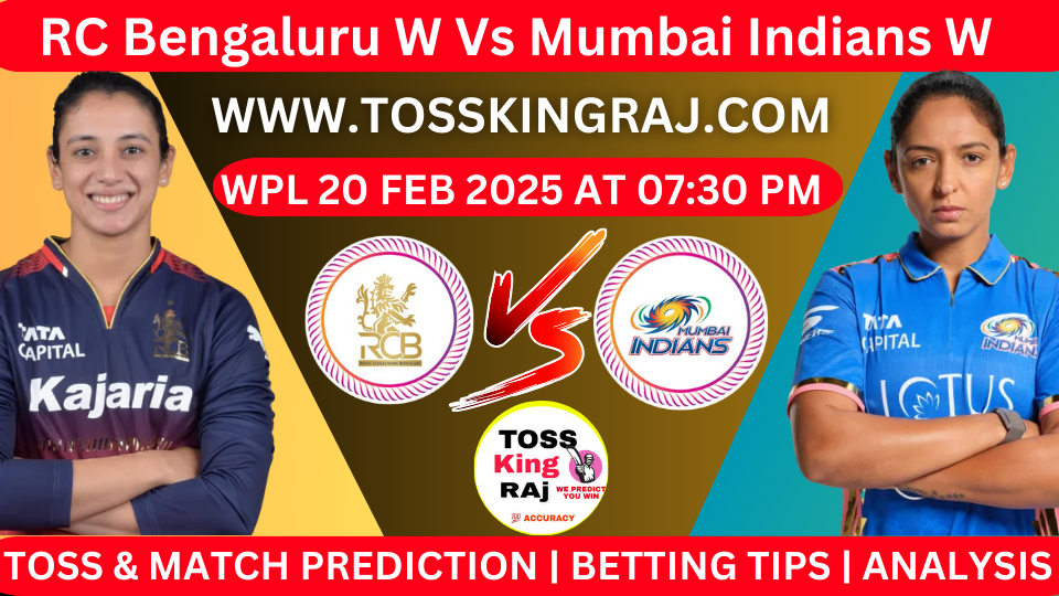 RCB W Vs MI W 7th WPL Toss and Match Prediction Today 2025